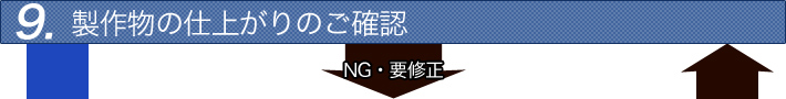 9.製作物の仕上がりのご確認